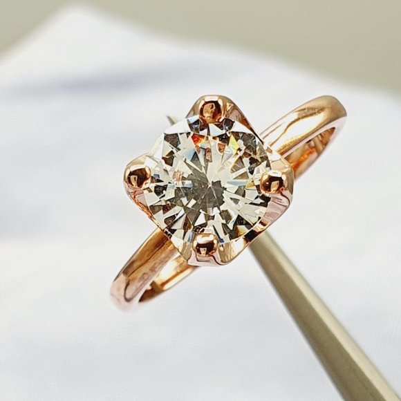 🎁Refine Crystal Round Pure Zircon Fashion Rings for Women, EVGG1509 - Picture 3 of 6